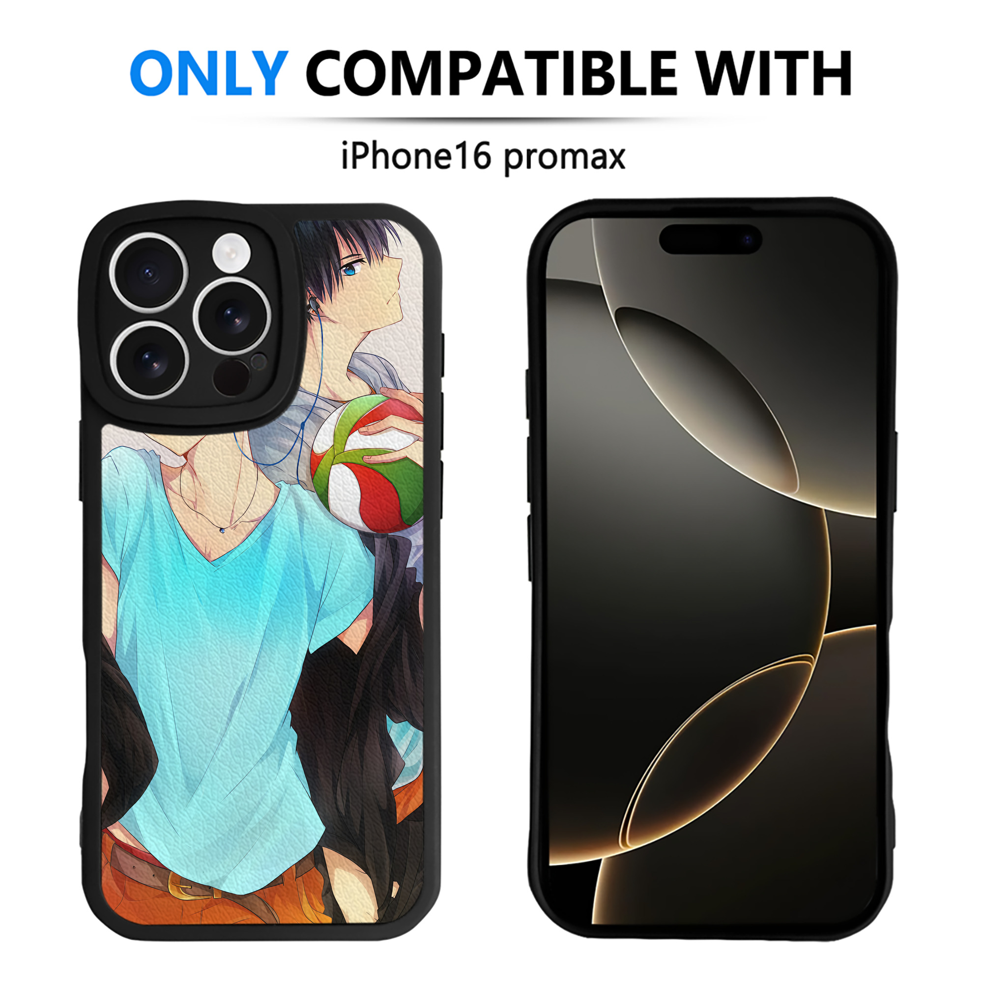 （画像用） ハイキュー!! Haikyu!! 【iPhone 16シリーズ対応】シリコンスマホケース（レザー調） 材質：シリコン